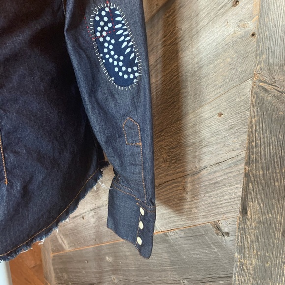Lucky Brand Denim Western Pearl Snap Shirt Size S - Picture 5 of 9